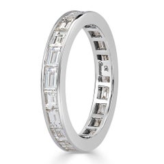 Mark Broumand 2.10 Carat Baguette Cut Diamond Eternity Band