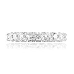 2,10 Karat Brillantschliff Runder Diamant Eternity Band in 14K Weißgold