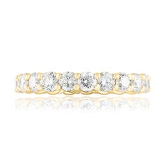 2,10 Karat Brillantschliff Runder Diamant Eternity Band in 14K Gelbgold