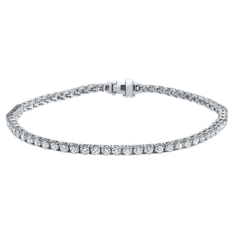 Shlomit Rogel Bracelet tennis Milano en or blanc 14 carats et diamants de 2,10 carats