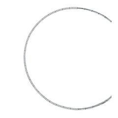 2.10 Carat Diamond Tennis Necklace G SI 14 Karat White Gold 110 Stones 16.8 Gram