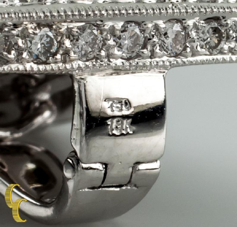 2.10 Carat Diamond Wavy Enhancer Pendant Set in 18 Karat White Gold G/H SI For Sale 2