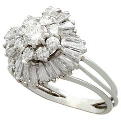 2.10 Carat Diamond White Gold Cluster Ring 2.10 Carat Diamond White Gold Cluster Ring