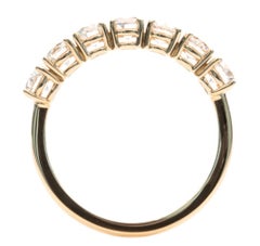 2.10 Carat E-F VS Diamonds 18K White Gold 7 Stones Band Ring