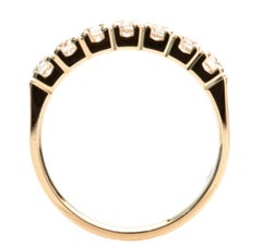 2.10 Carat E-F VS Diamonds 18K White Gold 7 Stones Classic Modern Band Ring