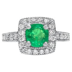 2.10 Carat Emerald & Diamond Ring in 14K Gold, *Vintage*