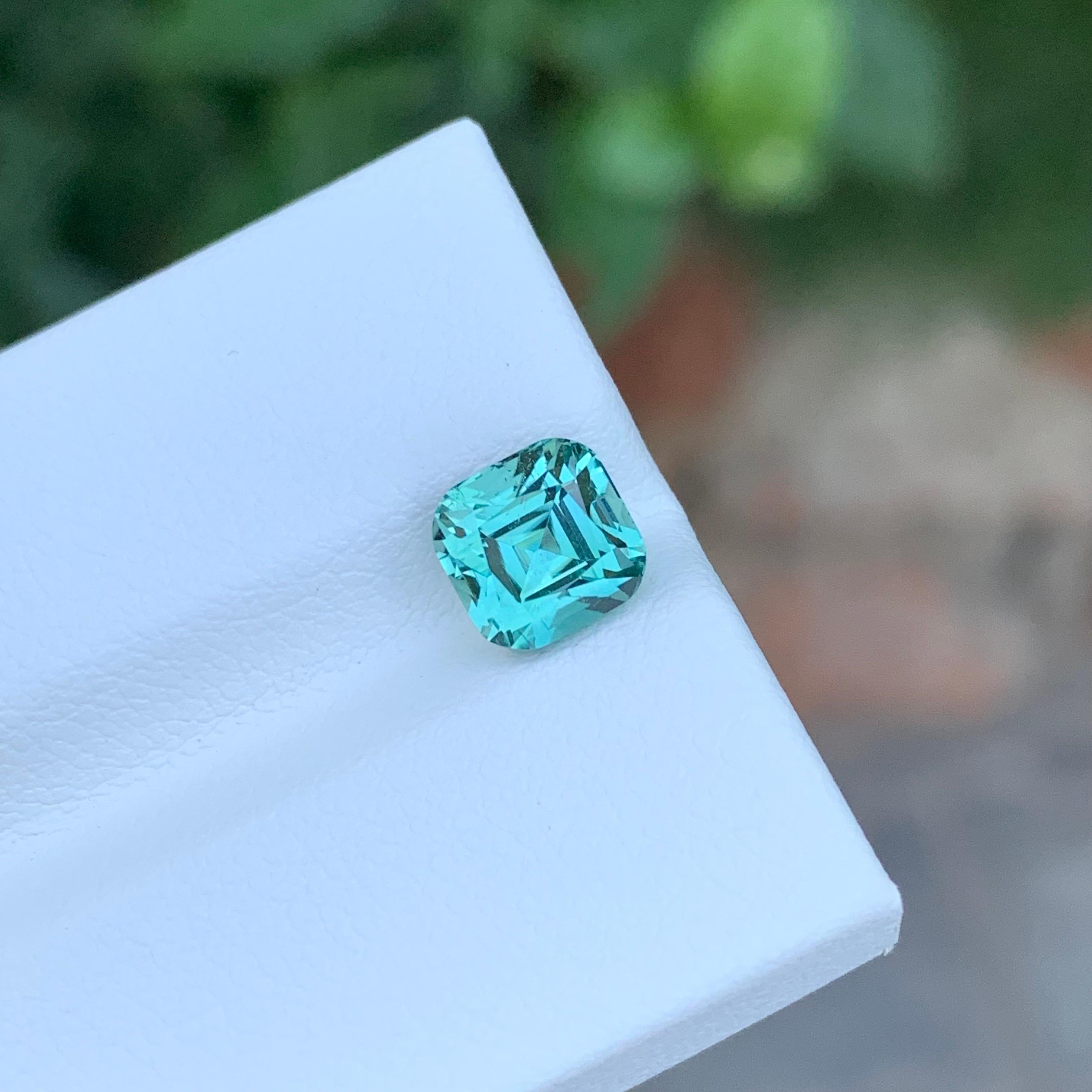 Arts and Crafts Tourmaline écume de mer naturelle véritable taille coussin de 2,10 carats en vente