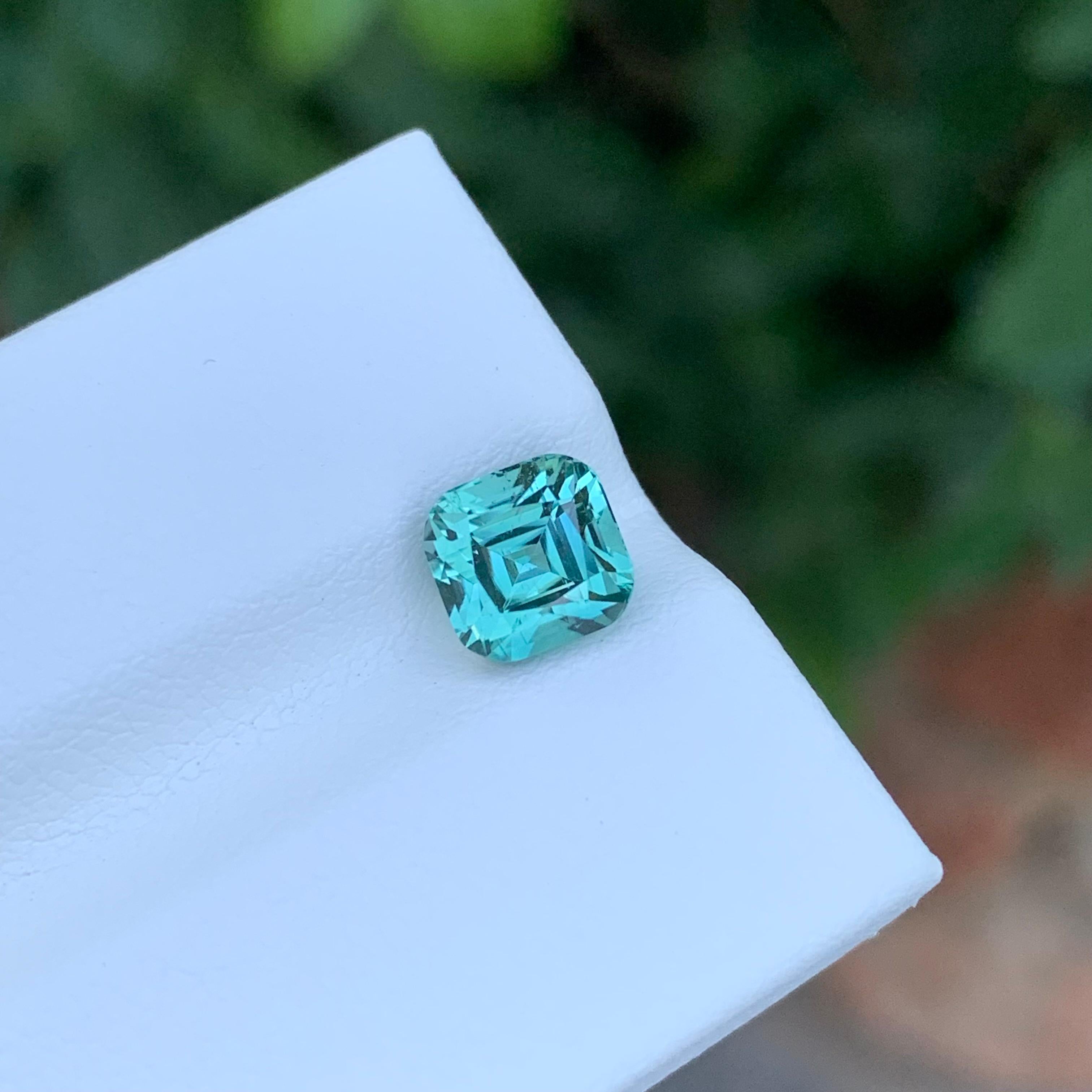 Tourmaline écume de mer naturelle véritable taille coussin de 2,10 carats en vente 1
