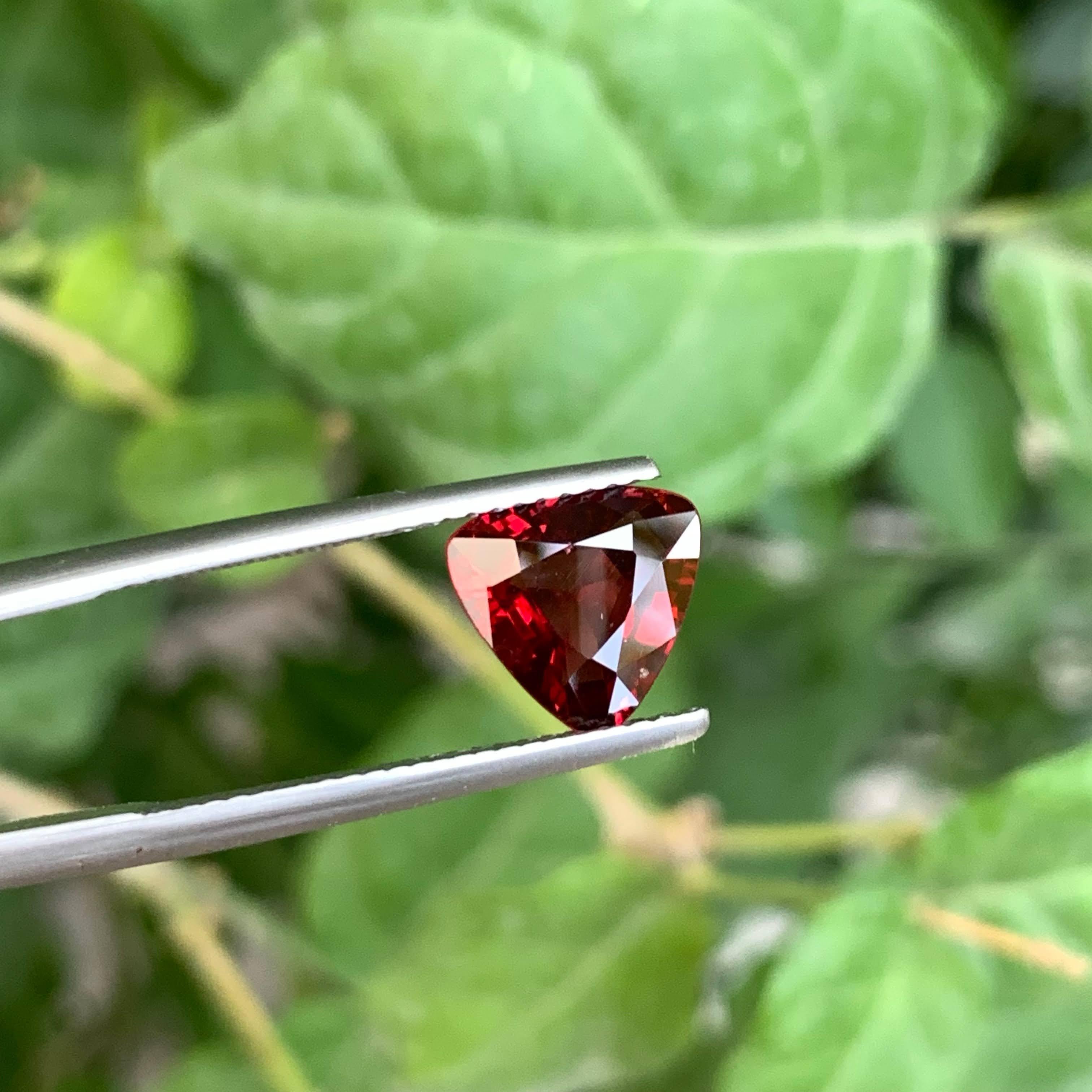 Weight 2.10 carat
Dimensions 8.8x8.8x4mm
Treatment None
Origin Burma
Clarity VVS
Shape Triangular
Cut Trillion
NA


This 2.10-carat natural Red Spinel is a dazzling gemstone, expertly cut in a striking trillion shape to enhance its brilliance and