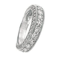 2,10 Karat natürlicher Diamant Ring Band G SI 14 Karat Weißgold