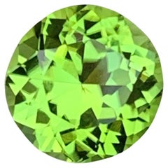 2.10 Carat Natural Green Round Precision Cut Loose Peridot from Pakistan Mine