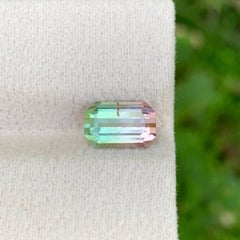 2.10 carati di tormalina bi-colore naturale sfusa taglio smeraldo Gemma afgana