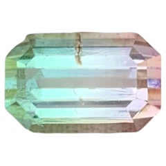2.10 carati di tormalina bi-colore naturale sfusa taglio smeraldo Gemma afgana