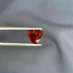 2.10 Carat Natural Loose Bright Red Garnet Trilliant Cut Tanzanian Gemstone