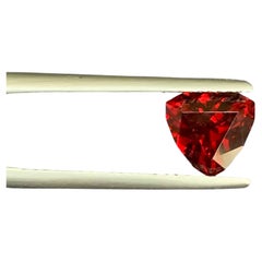 2.10 Carat Natural Loose Bright Red Garnet Trilliant Cut Tanzanian Gemstone
