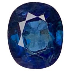 2.10 Carat Natural Loose Deep Blue Sapphire Stone Oval Cut Sri Lankan Gemstone