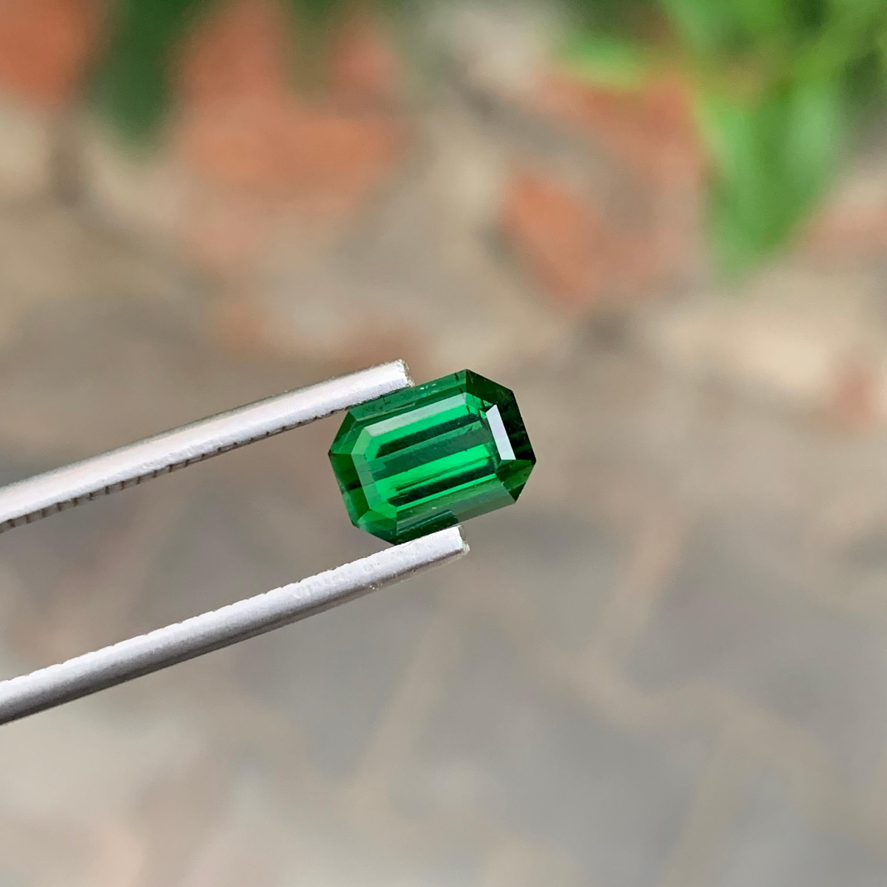 2.10 Carat Natural Loose Green Tourmaline Octagon Shape Gem en vente 2