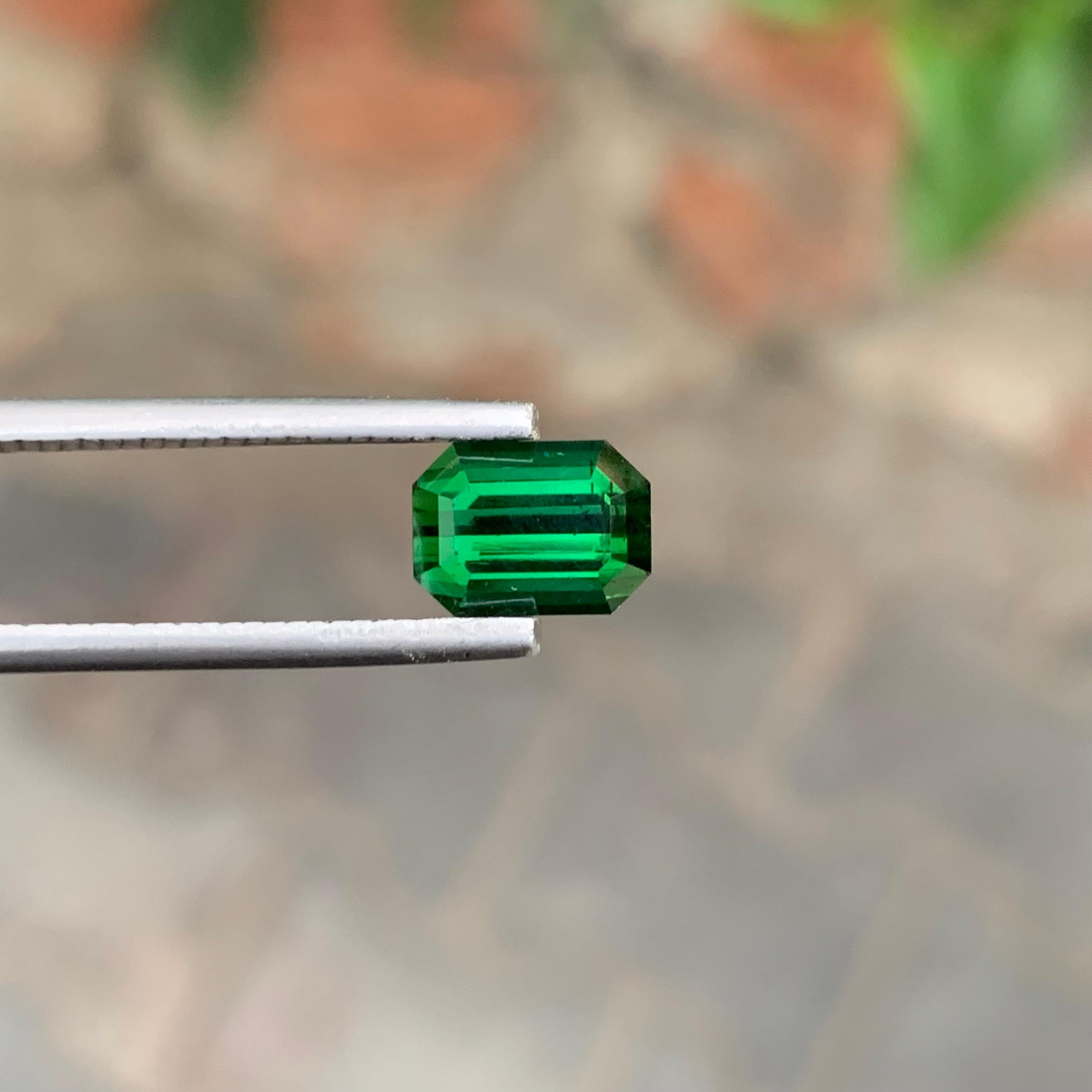 2.10 Carat Natural Loose Green Tourmaline Octagon Shape Gem en vente 3