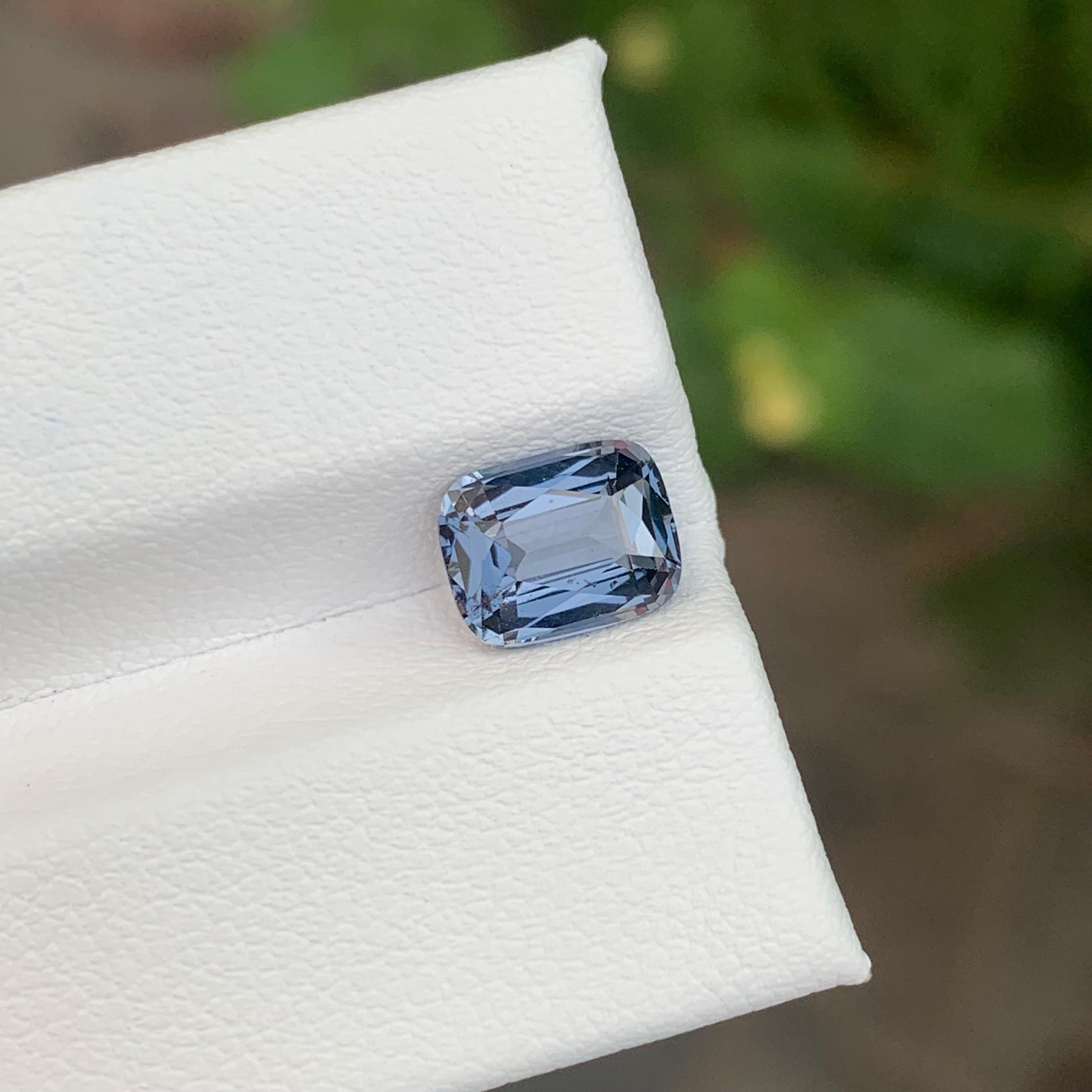 2.10 Carat Natural Loose Grey Spinel Cushion Shape Gemstone For Sale 4