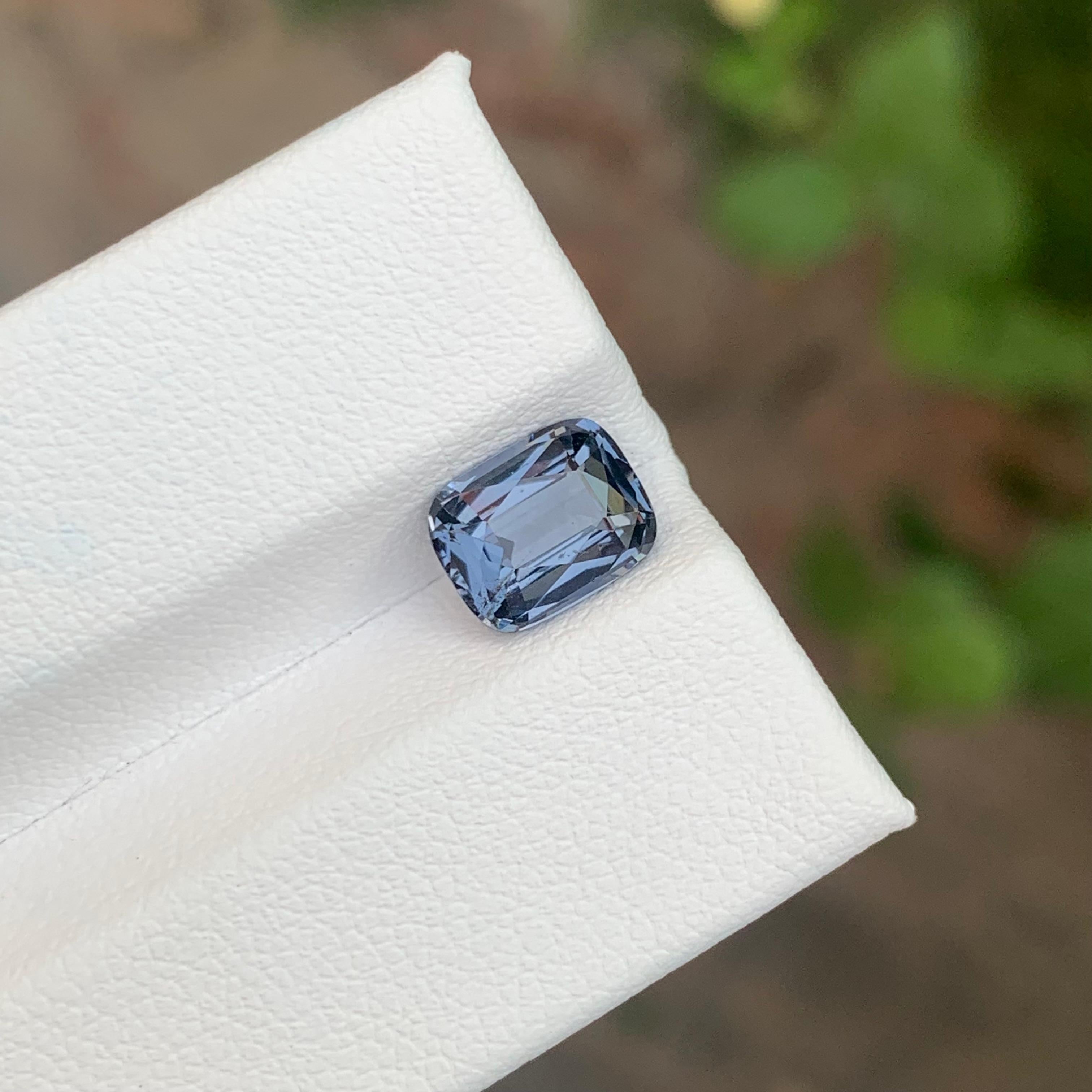 2.10 Carat Natural Loose Grey Spinel Cushion Shape Gemstone For Sale 1