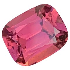 2.10 Carat Natural Loose Hot Pink Tourmaline Cushion Shape Gem For Jewellery
