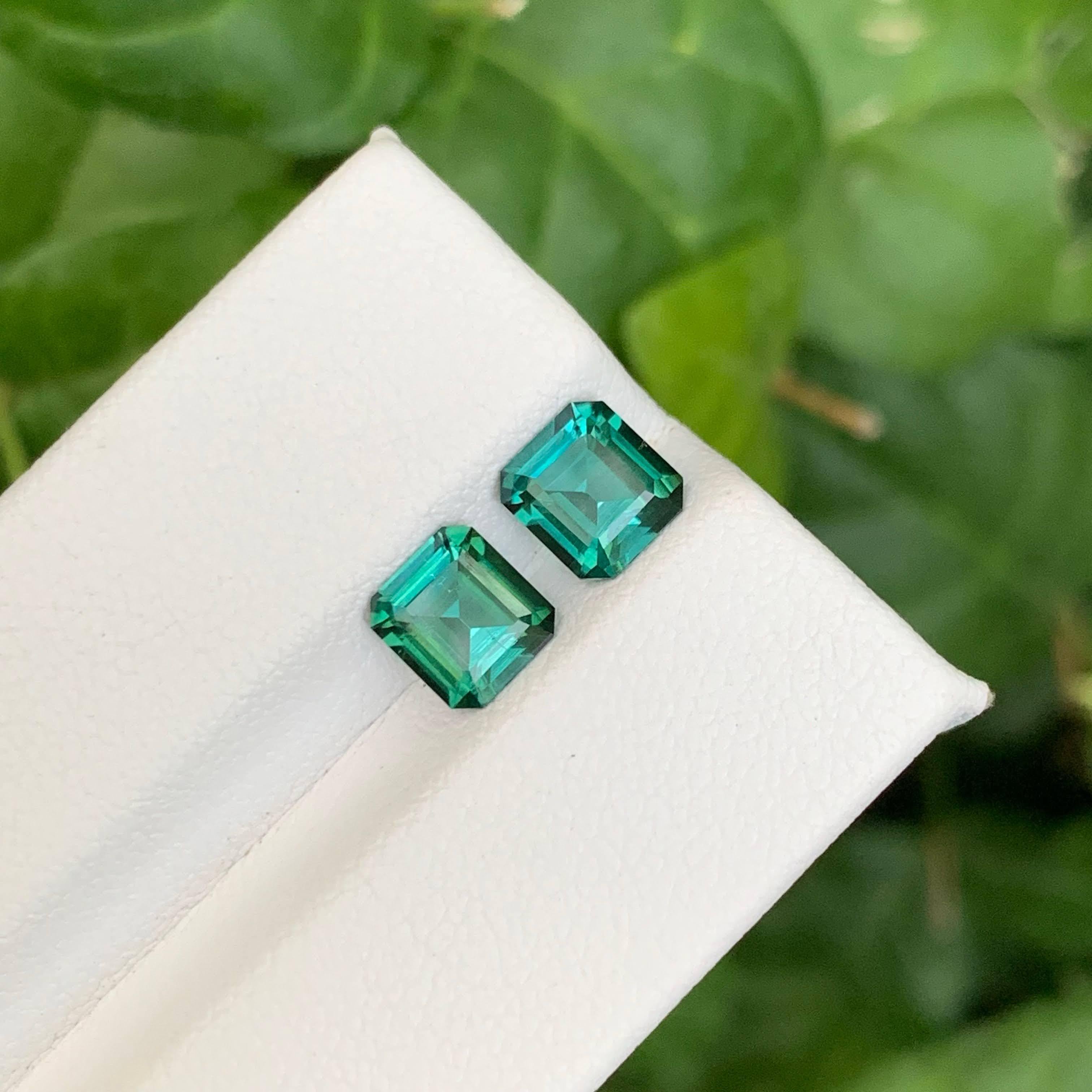 2.10 Carat Natural Loose Lagoon Blue Tourmaline Pair Faceted Afghan Gemstone (pierre précieuse afghane) en vente 4