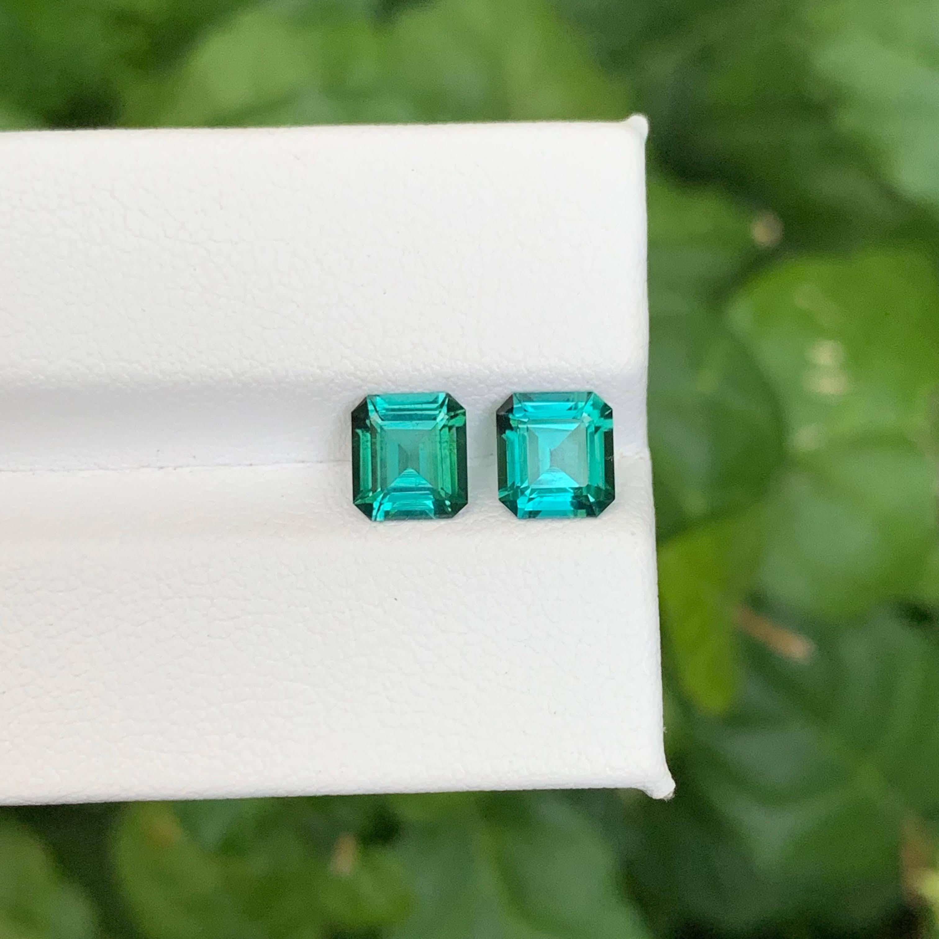 2.10 Carat Natural Loose Lagoon Blue Tourmaline Pair Faceted Afghan Gemstone (pierre précieuse afghane) en vente 5