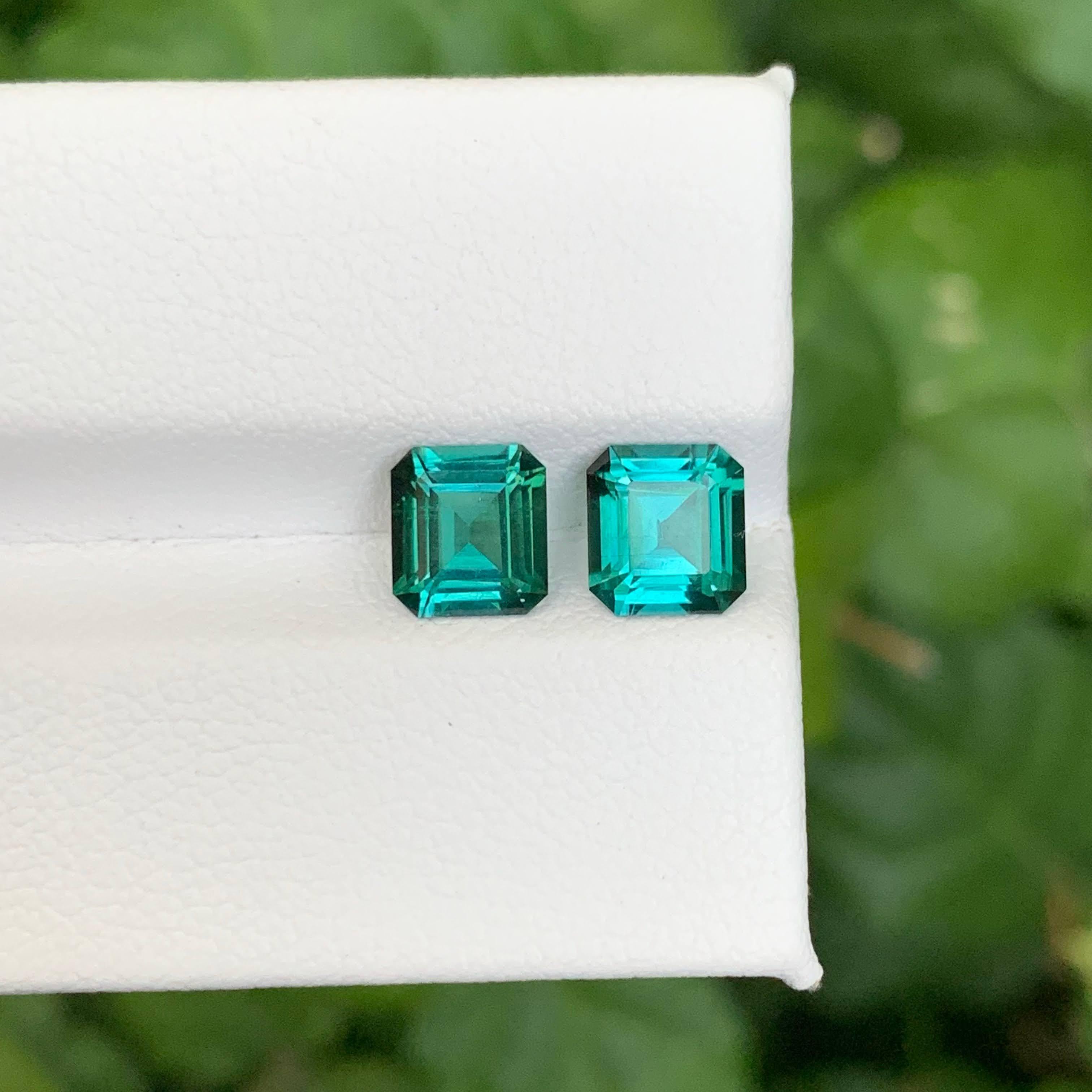2.10 Carat Natural Loose Lagoon Blue Tourmaline Pair Faceted Afghan Gemstone (pierre précieuse afghane) en vente 2