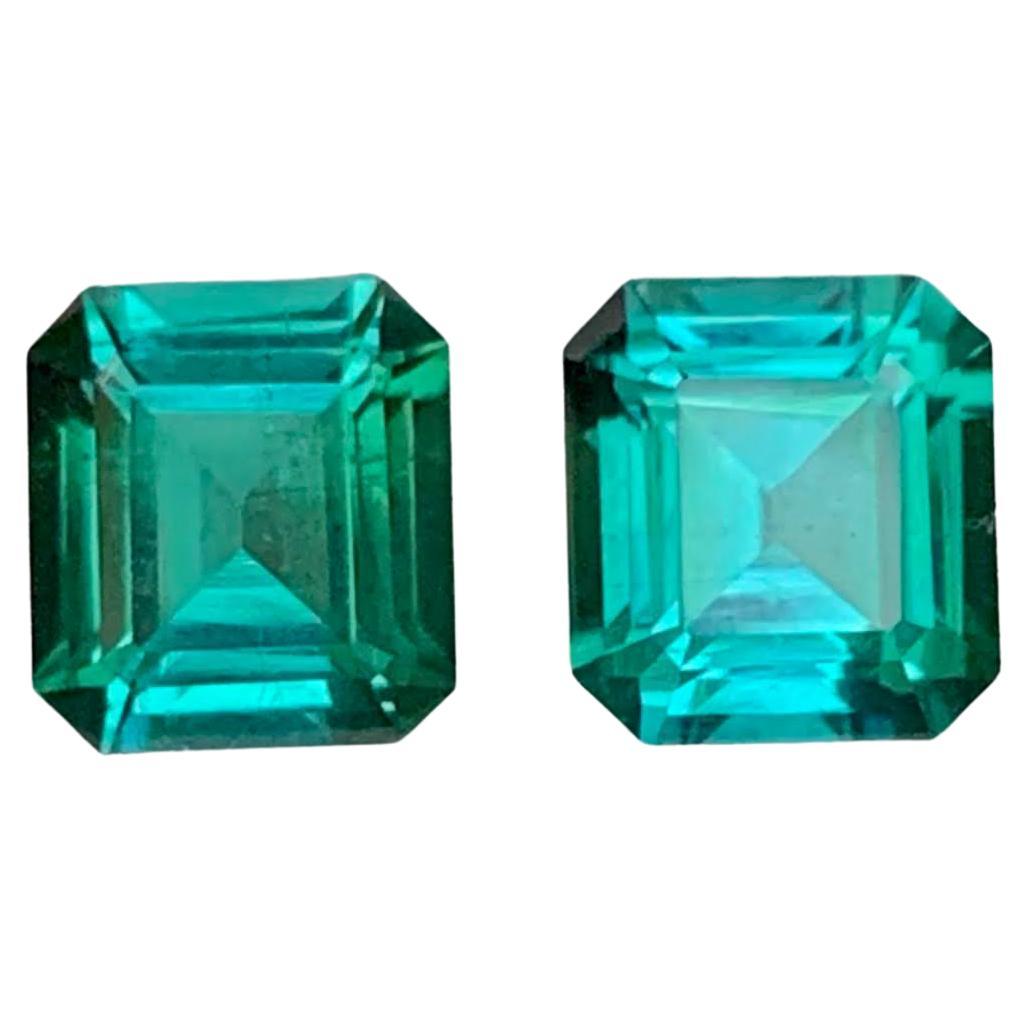2.10 Carat Natural Loose Lagoon Blue Tourmaline Pair Faceted Afghan Gemstone (pierre précieuse afghane) en vente
