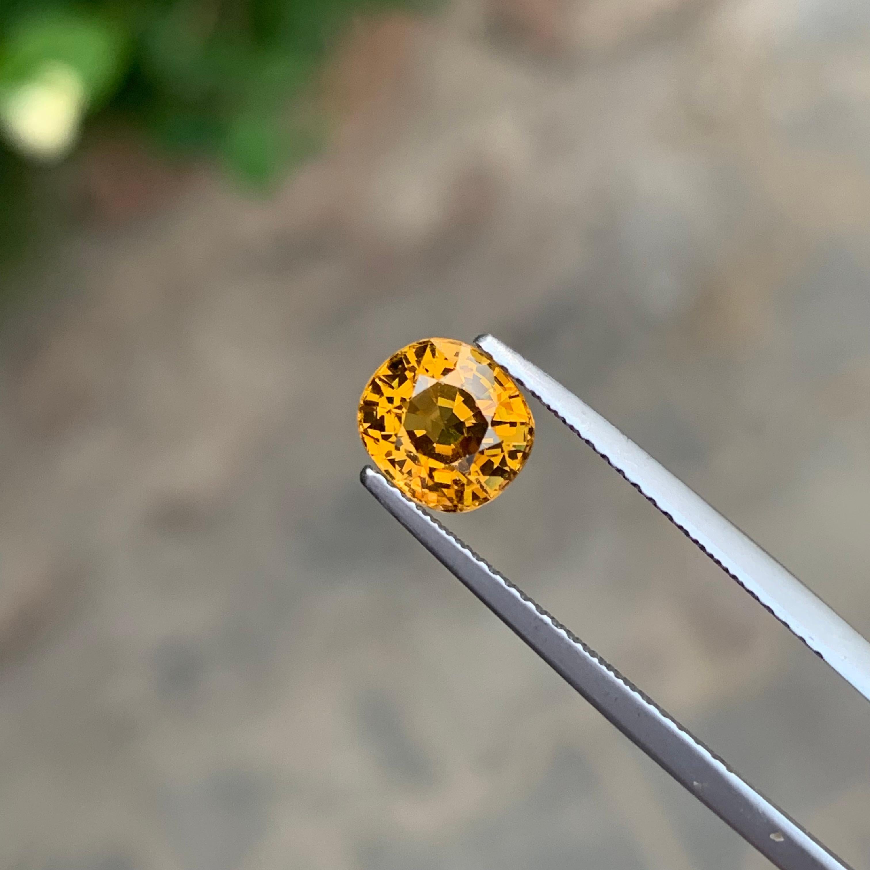 2.10 Carat Natural Loose Mali Garnet Cushion Shape Gemstone For Sale 4