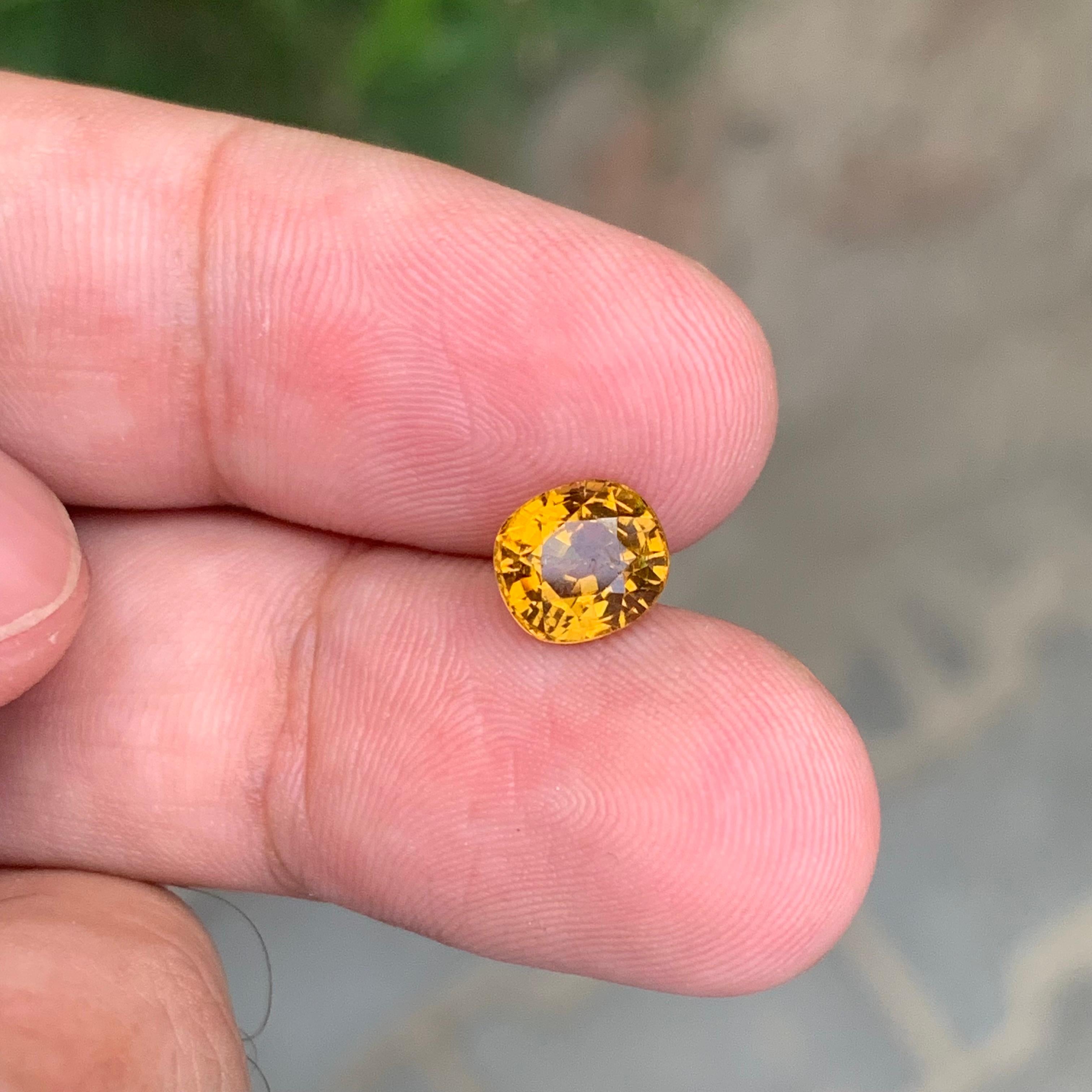 2.10 Carat Natural Loose Mali Garnet Cushion Shape Gemstone For Sale 6