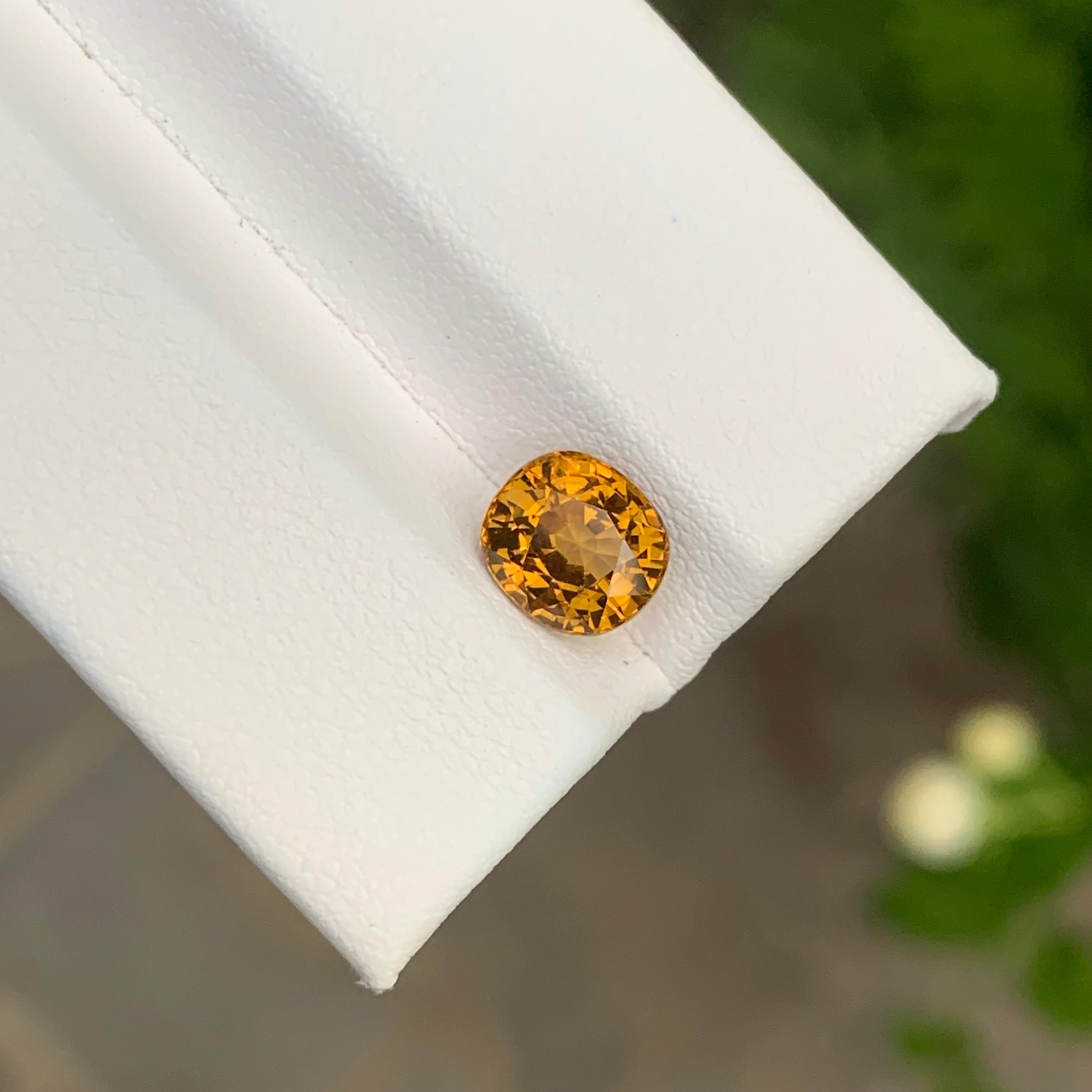2.10 Carat Natural Loose Mali Garnet Cushion Shape Gemstone For Sale 7
