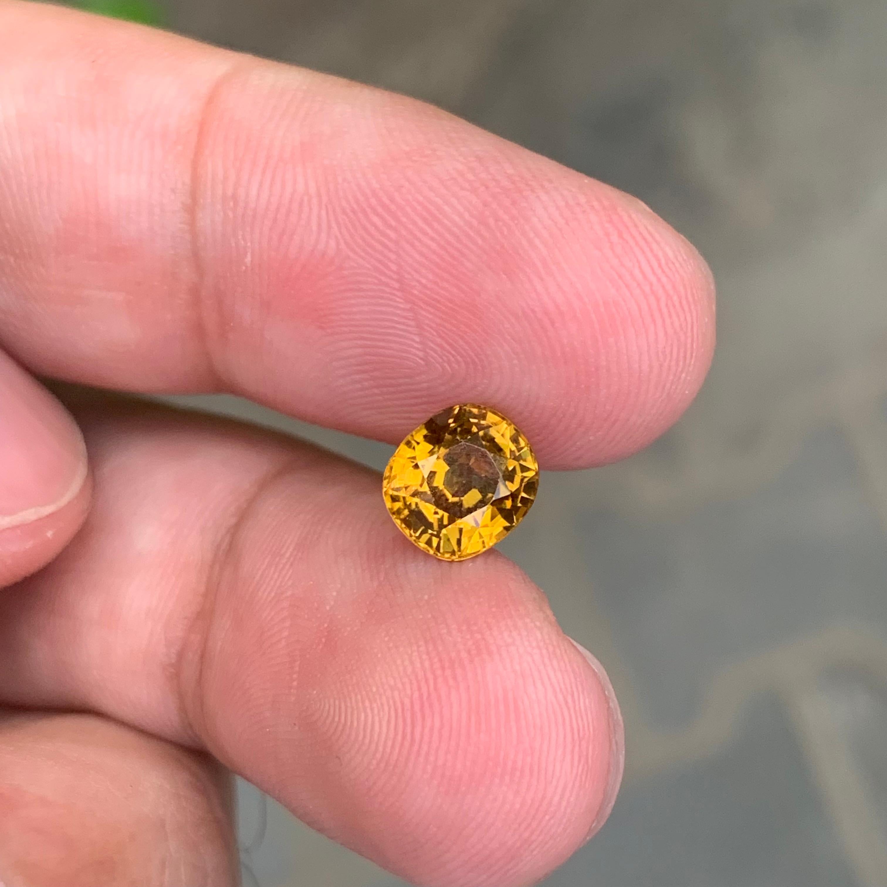 2.10 Carat Natural Loose Mali Garnet Cushion Shape Gemstone For Sale 2