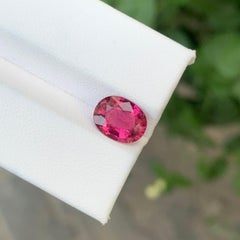 2.10 Carat Natural Loose Maroon Pink Tourmaline Oval Shape Gemstone