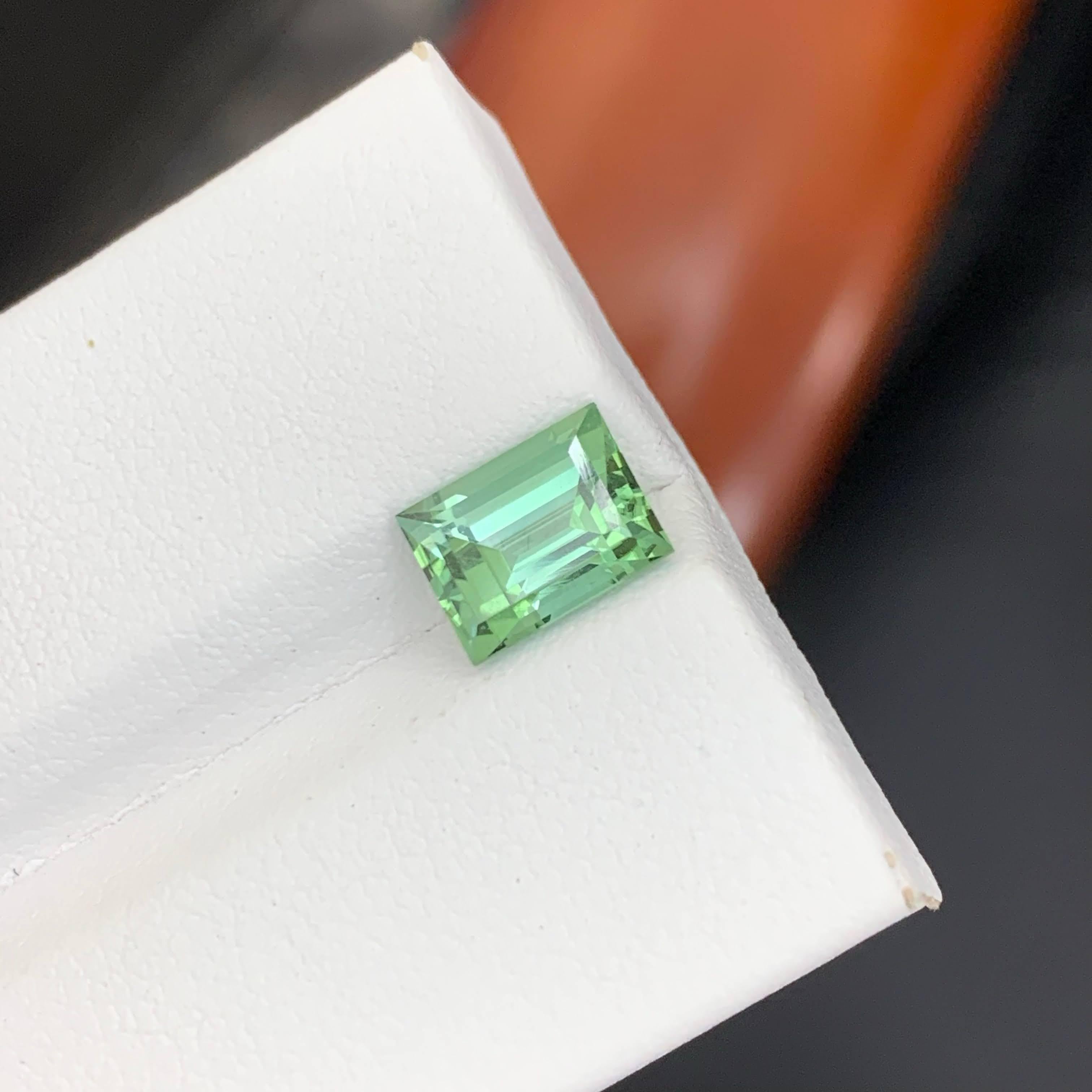 2.10 Carat Natural Loose Mint Green Tourmaline Baguette Cut Afghan Gemstone (pierre précieuse afghane) en vente 4