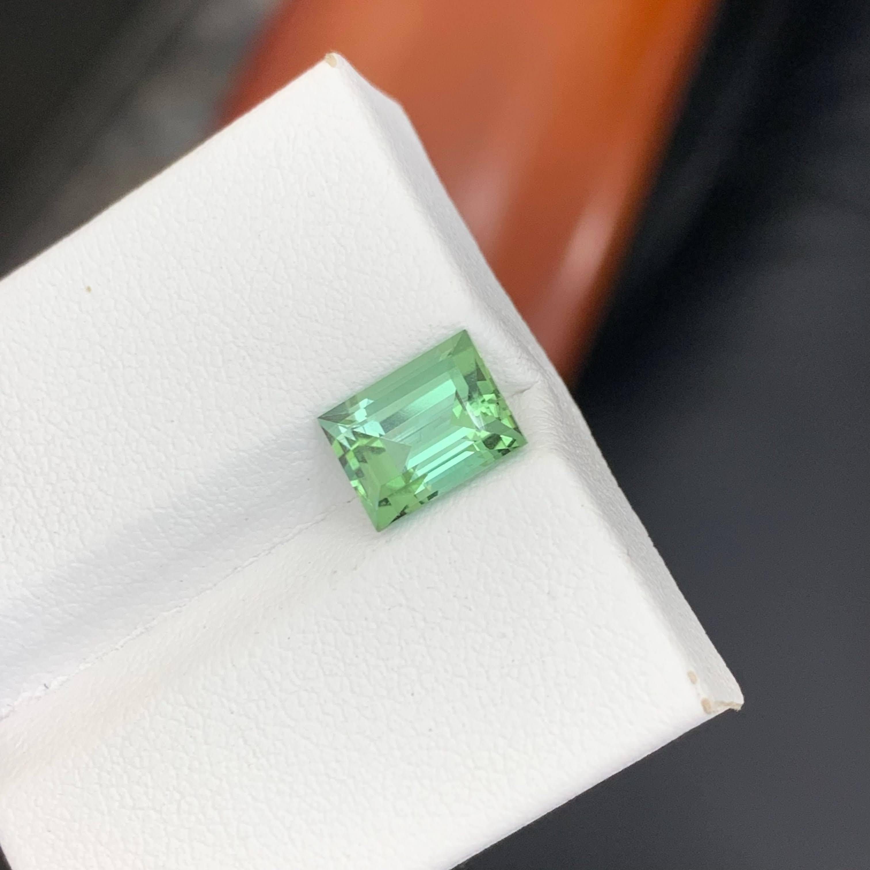 2.10 Carat Natural Loose Mint Green Tourmaline Baguette Cut Afghan Gemstone (pierre précieuse afghane) en vente 5