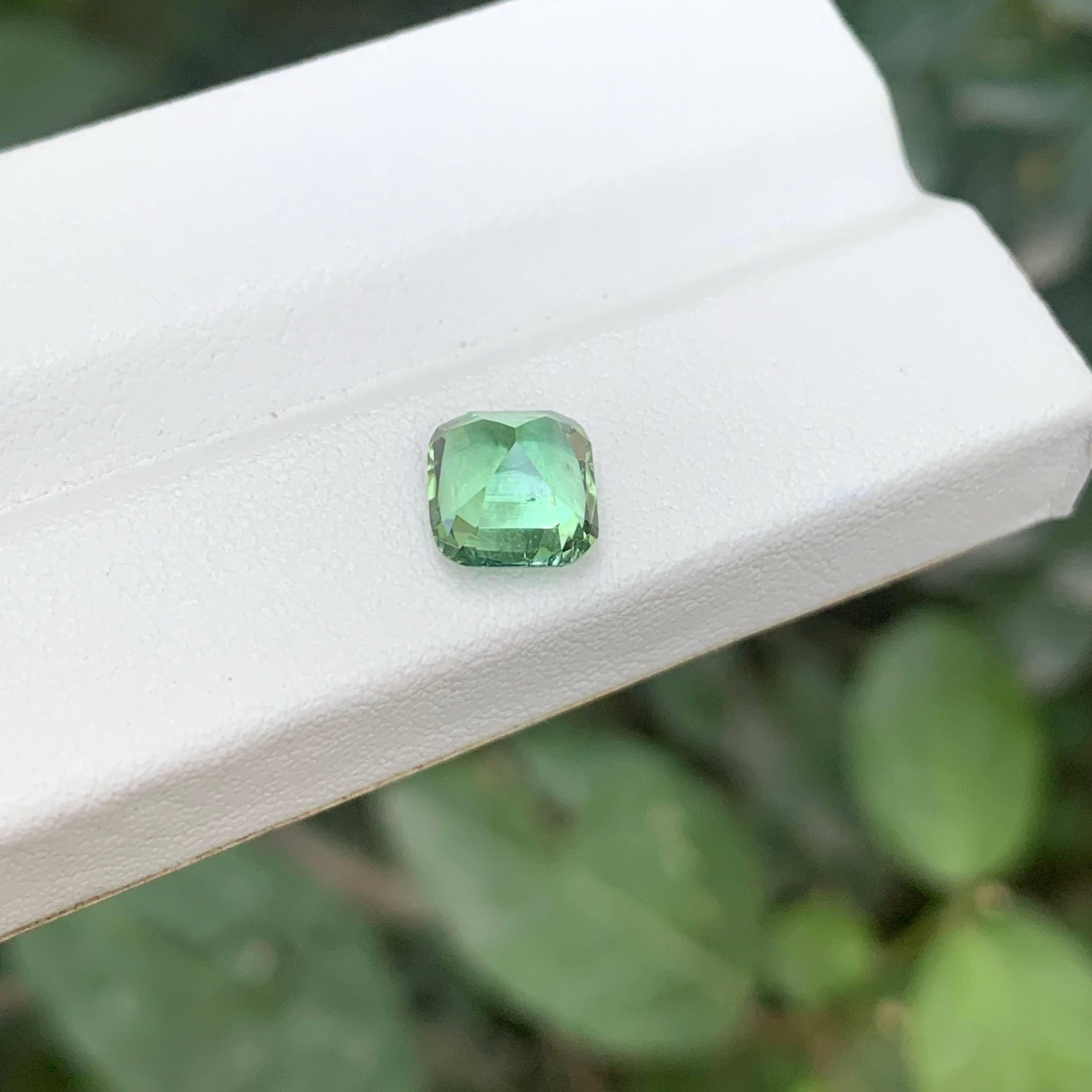 2.10 Carat Natural Loose Mint Green Tourmaline Stone Cushion Cut Afghan Gemstone (pierre précieuse afghane) en vente 5