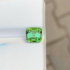 2.10 Carat Natural Loose Mint Green Tourmaline Stone Cushion Cut Afghan Gemstone
