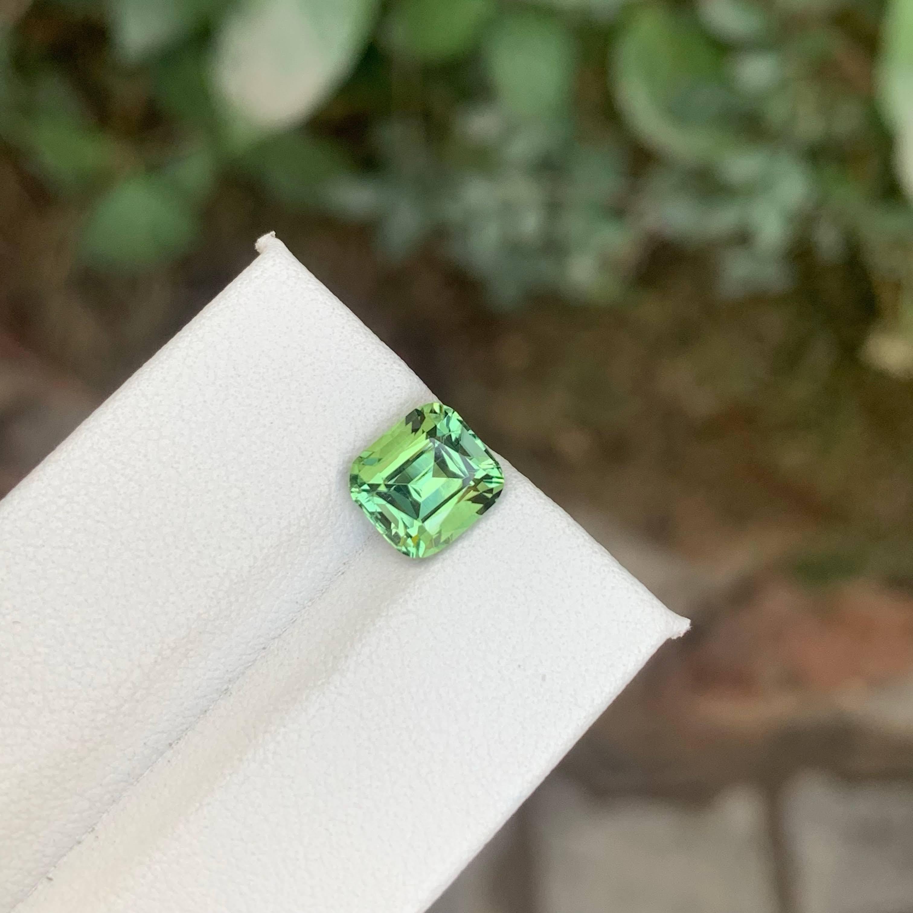 2.10 Carat Natural Loose Mint Green Tourmaline Stone Cushion Cut Afghan Gemstone (pierre précieuse afghane) en vente 1