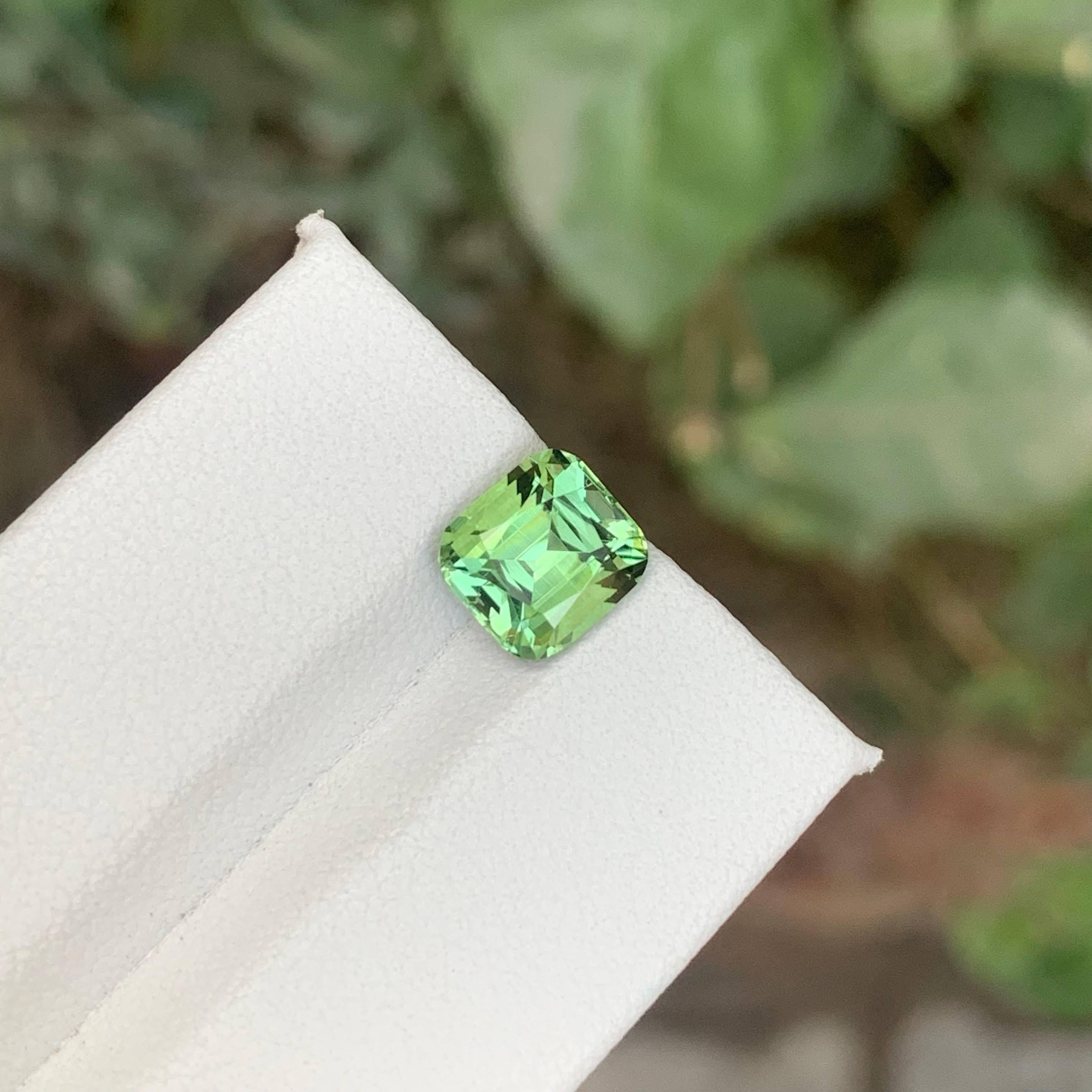 2.10 Carat Natural Loose Mint Green Tourmaline Stone Cushion Cut Afghan Gemstone (pierre précieuse afghane) en vente 2