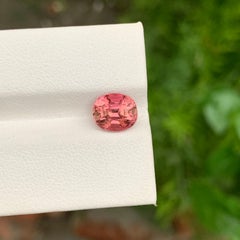 2,10 carati di tormalina rosa pesca naturale sfusa di forma ovale per anello