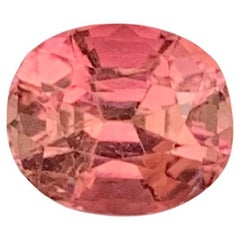 2.10 Carat Natural Loose Peach Pink Tourmaline Oval Shape Gem For Ring