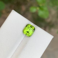 2.10 Carat Natural Loose Peridot Cushion Cut Gemstone