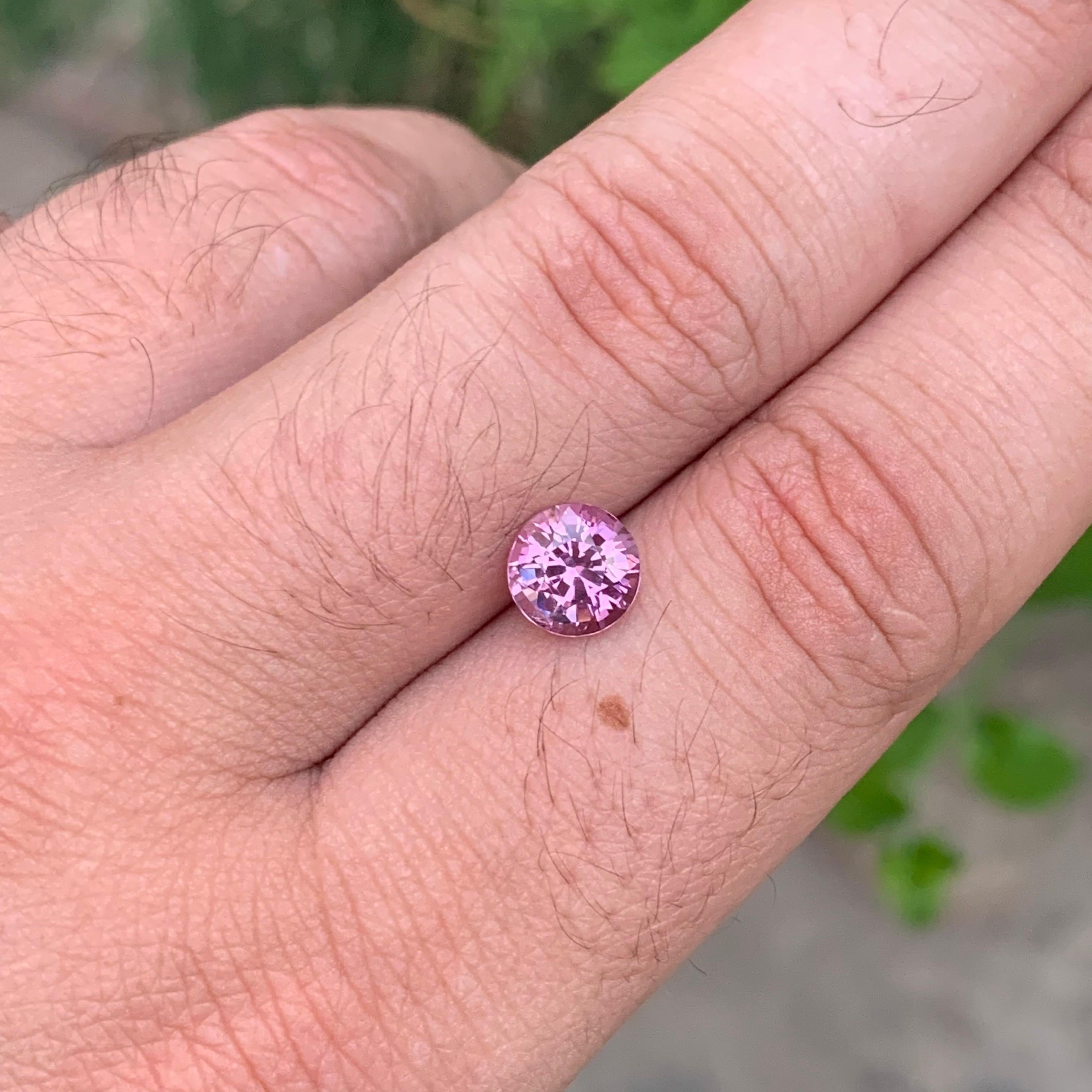 2.10 Carat Natural Loose Pink Spinel Round Shape Gemstone (pierre précieuse de forme ronde) en vente 6
