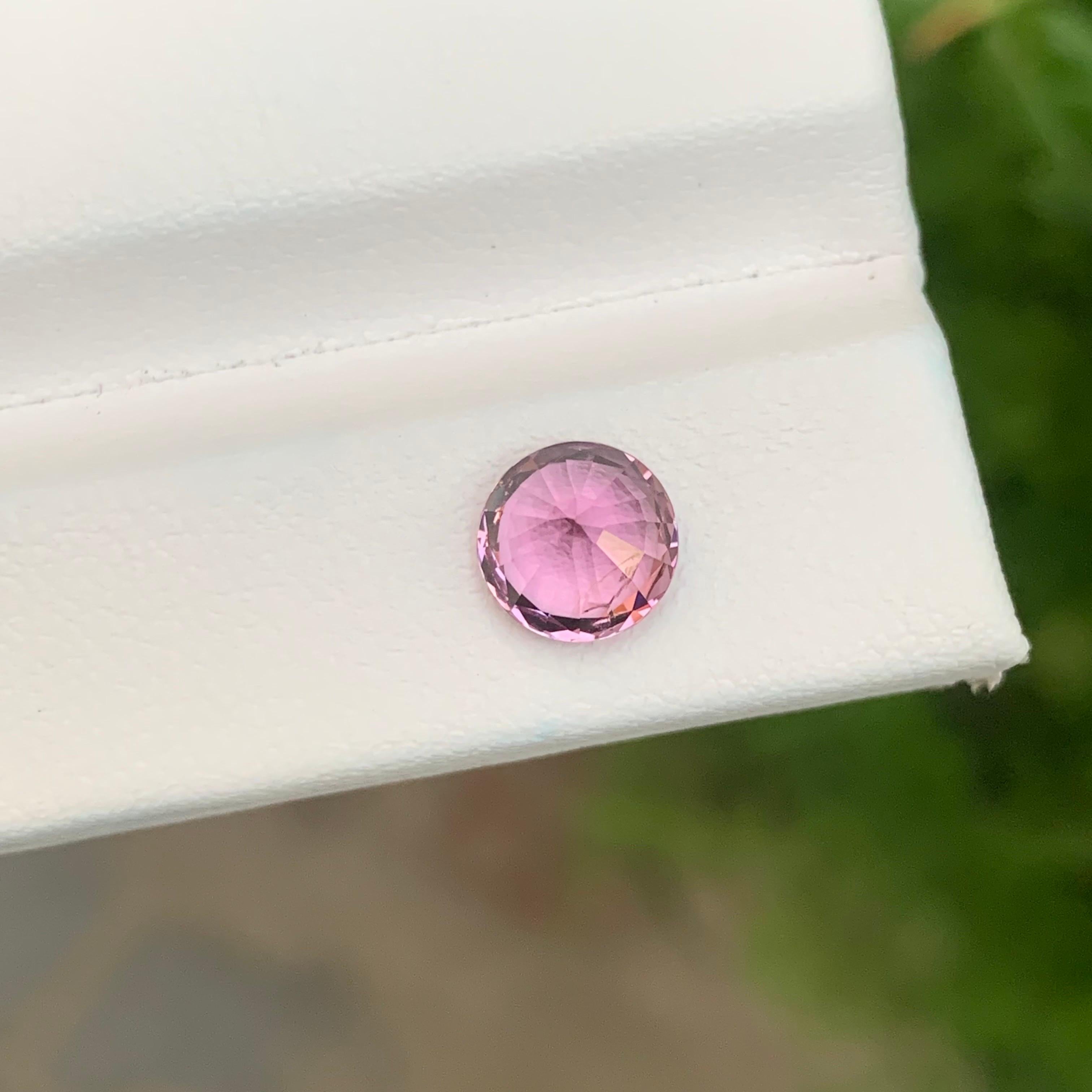 2.10 Carat Natural Loose Pink Spinel Round Shape Gemstone (pierre précieuse de forme ronde) Unisexe en vente