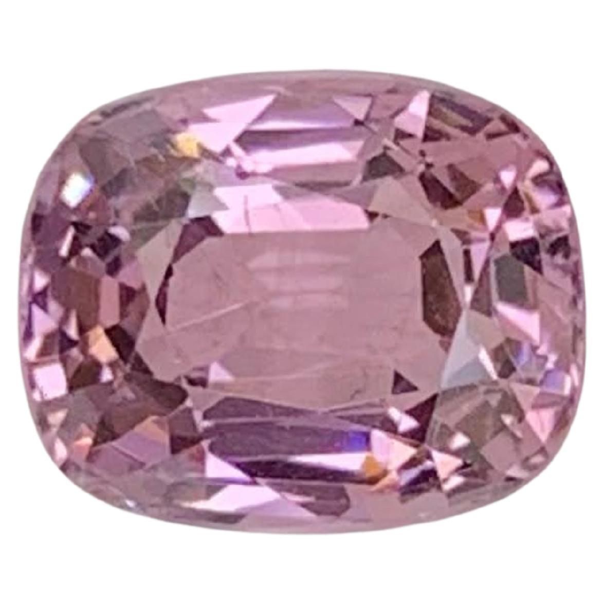 2.10 Carat Natural Loose Purplish Pink Spinel Stone Cushion Cut Burmese Gemstone