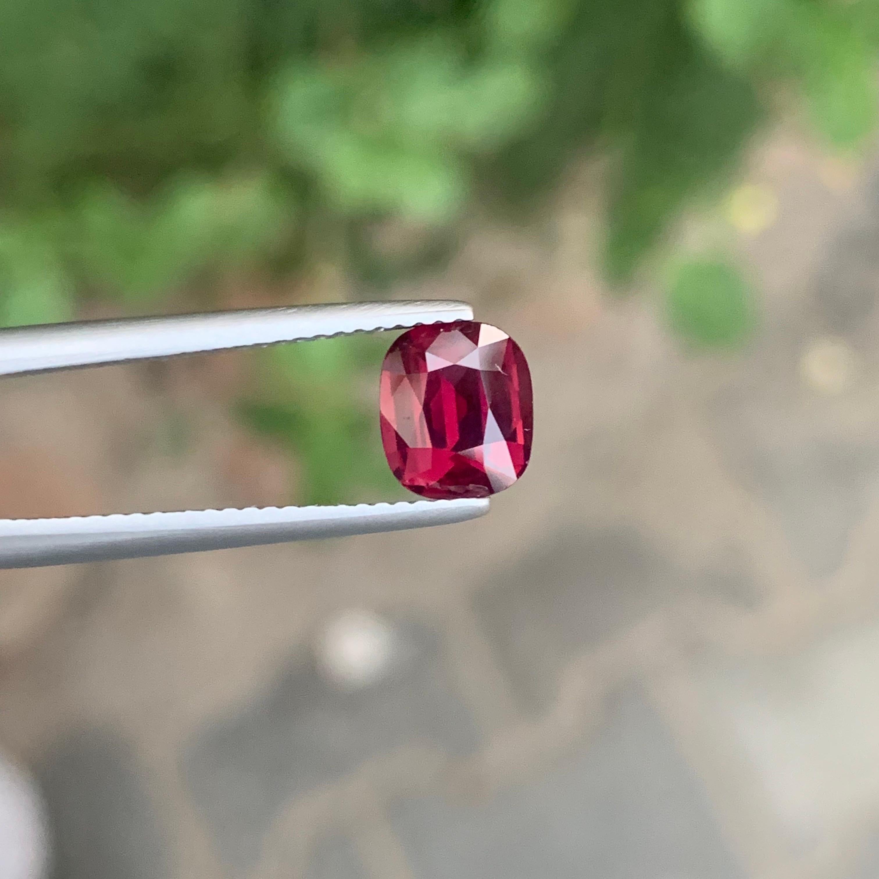 2.10 Carat Natural Loose Red Spinel Cushion Shape Gemstone For Sale 4