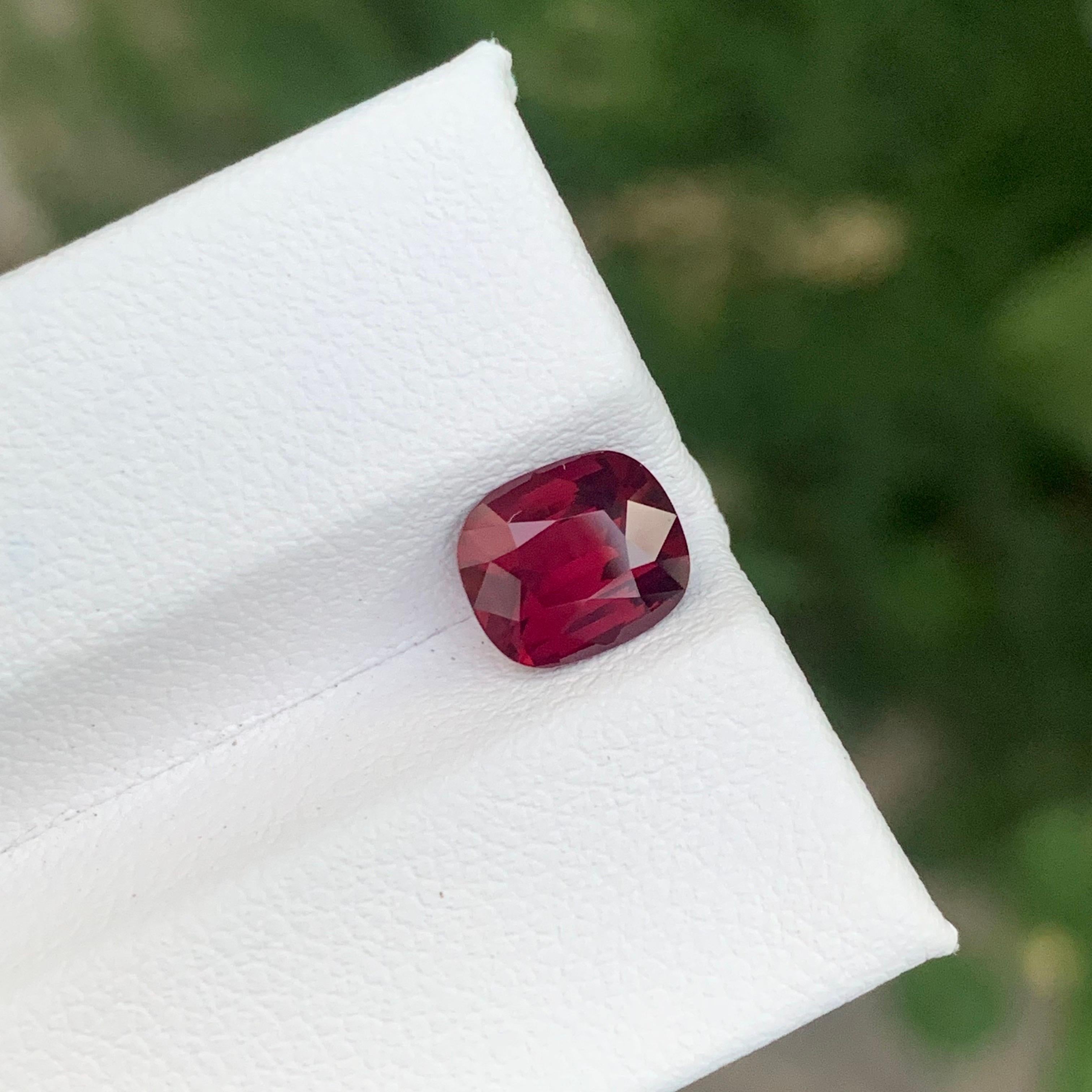 2.10 Carat Natural Loose Red Spinel Cushion Shape Gemstone For Sale 6