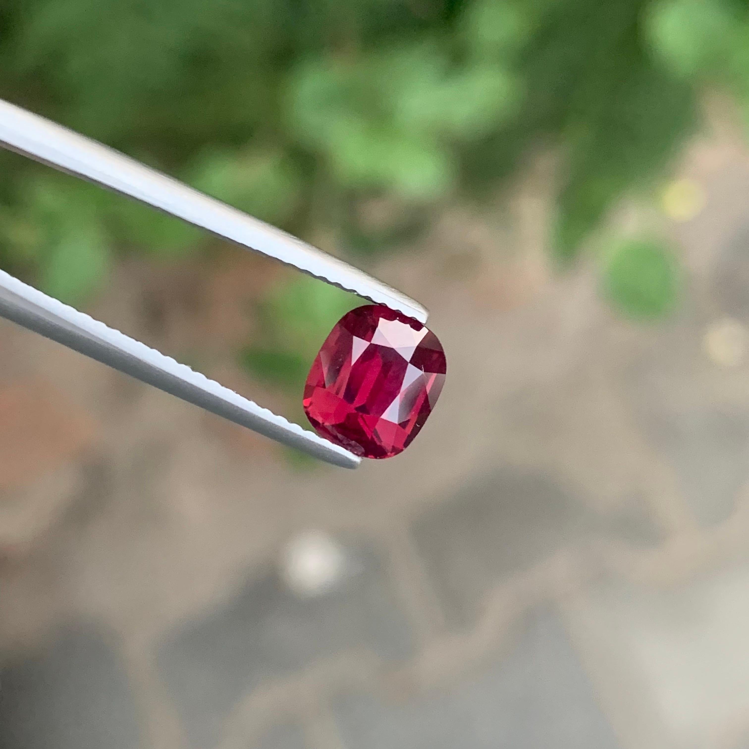 2.10 Carat Natural Loose Red Spinel Cushion Shape Gemstone For Sale 1