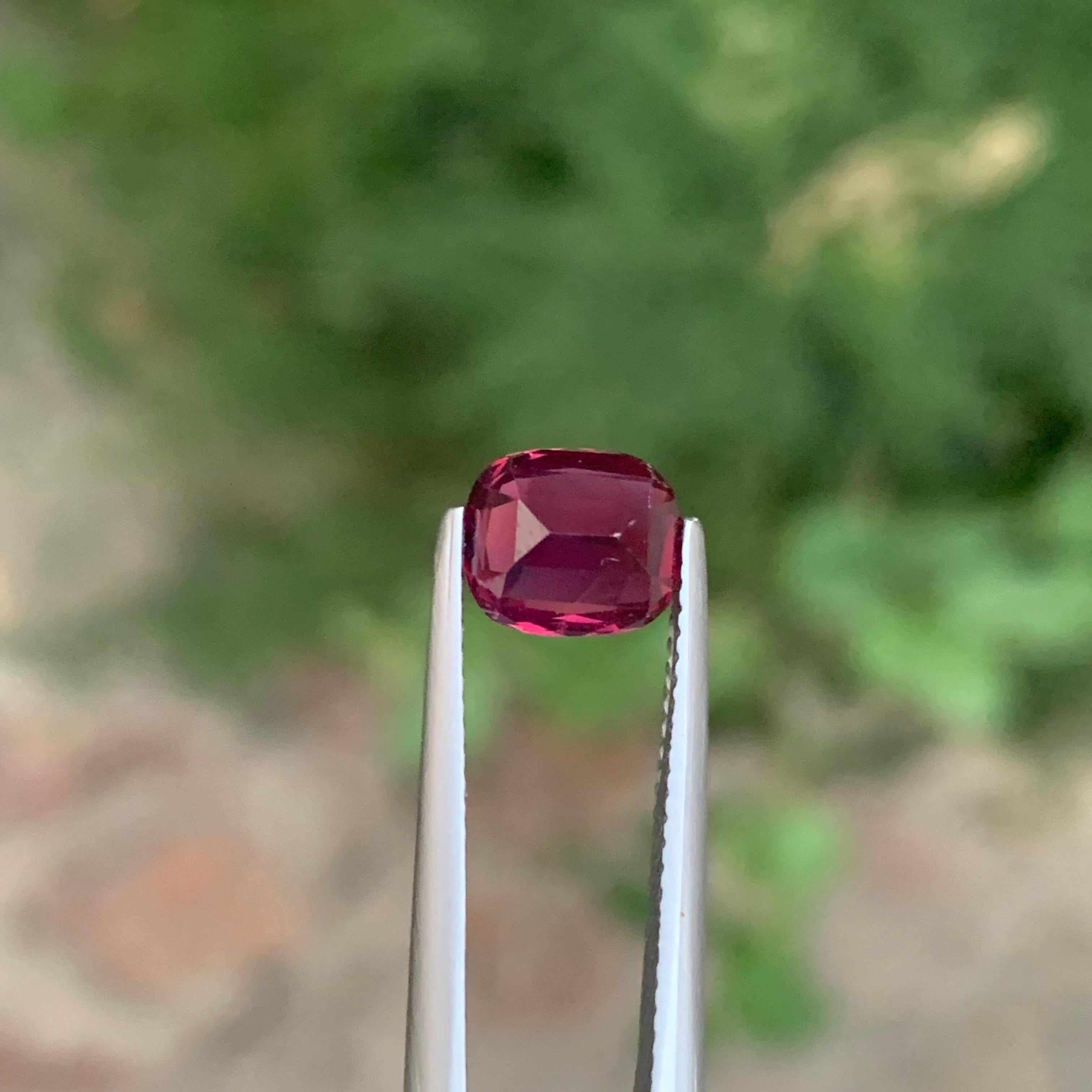 2.10 Carat Natural Loose Red Spinel Cushion Shape Gemstone For Sale 2